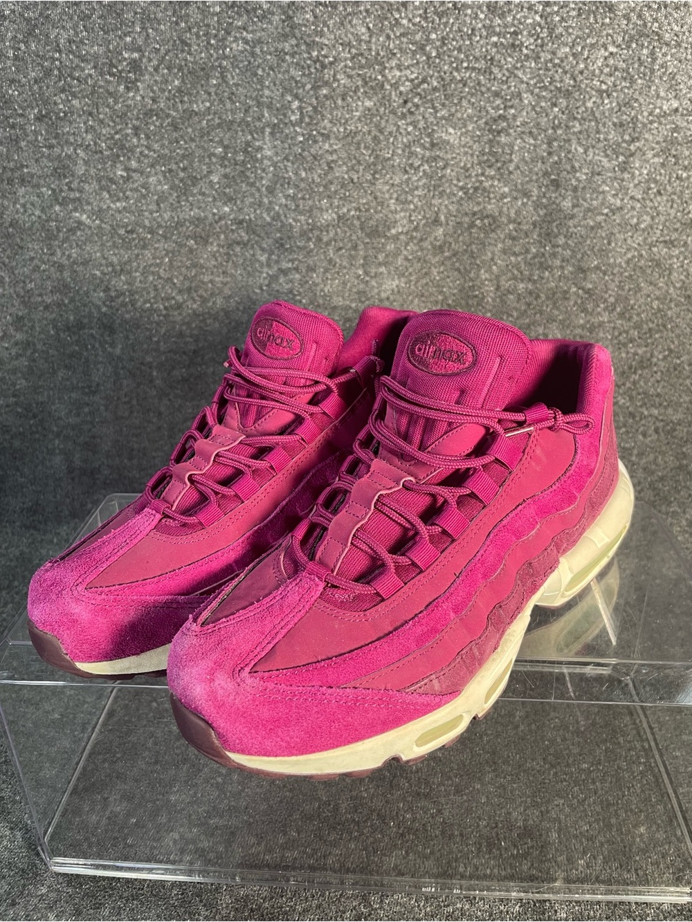 NIKE AIR MAX 95 "TRUE BERRY" BORDEAUX WOMENS RUNNING SHOES 807443-602 SIZE 10.5